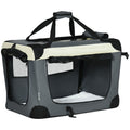 PawHut 60cm Foldable Pet Carrier, With Cushion, For Miniature Dogs And Cats - Grey