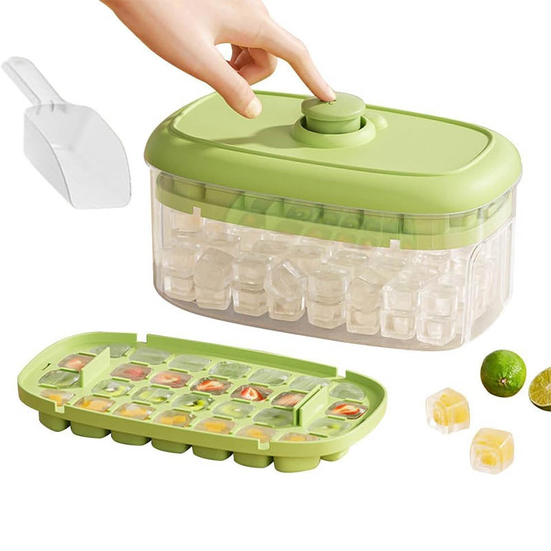 Practical Refrigerator Ice Cubes Tray System Nonslip Base Cocktails Making Tool
