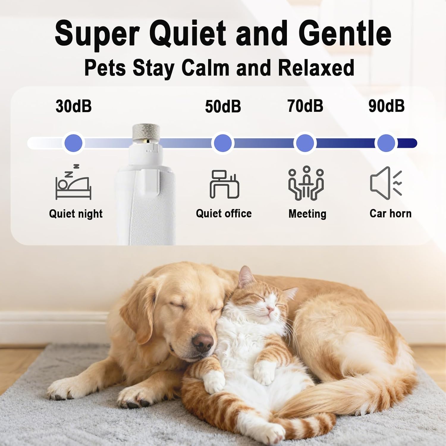 2-in-1 Led Light Cat Anti-blood Nail Grinder Dog Pet Nail Clipper Nail Clipper