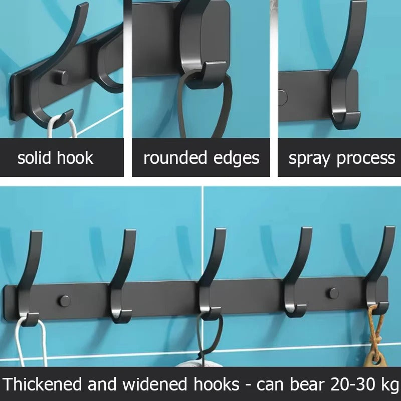1pc Wall Mount Coat Rack - Thickened Clothe Hook. Bathroom Sticky Hook & Towel Clothe Wall Hanger. Iron Crafts For Wall Hanging.