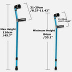 1X Height Adults Foldable Heavy Duty Walking Forearm Crutch Stick Aluminum Alloy