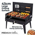 Portable Folding Charcoal BBQ Barbecue Camping Grill Travel Picnic Outdoor UK