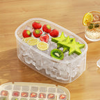 Practical Refrigerator Ice Cubes Tray System Nonslip Base Cocktails Making Tool