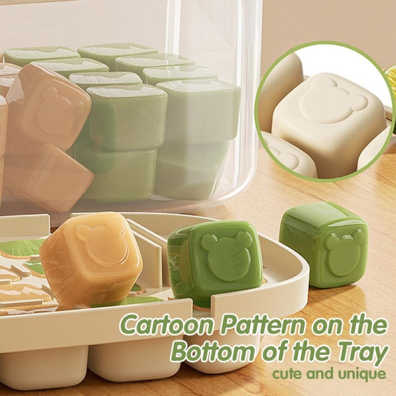 Practical Refrigerator Ice Cubes Tray System Nonslip Base Cocktails Making Tool