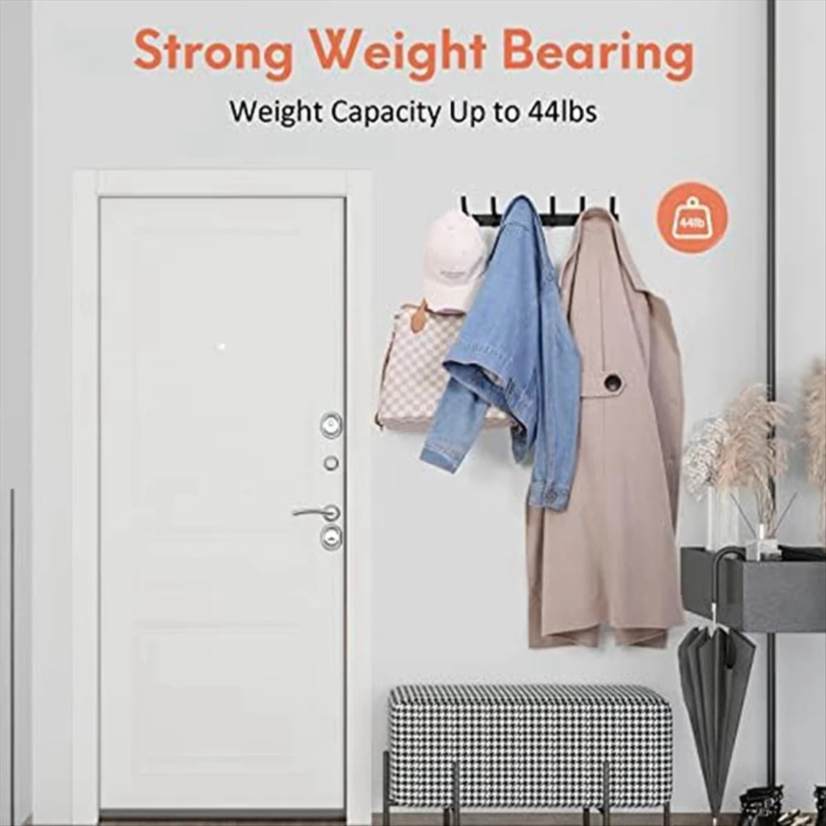 1pc Wall Mount Coat Rack - Thickened Clothe Hook. Bathroom Sticky Hook & Towel Clothe Wall Hanger. Iron Crafts For Wall Hanging.