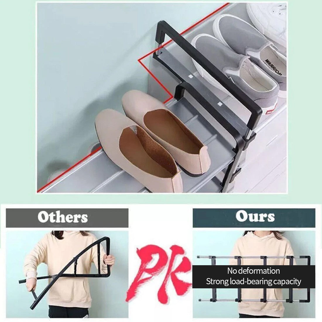 7 Tier Cabinet Storage Organiser Shoe Rack Stand Holder W  Dust-proof Cover