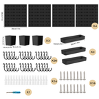 Wall Mounted Pegboard Storage Tools Peg Board Set Organiser Shelves Hole Plate