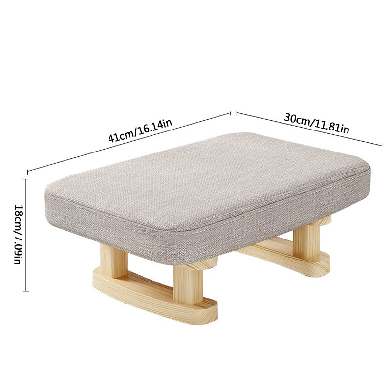 Small Wood Footstool Footrest Pouffe Foot Stool Padded Ottoman SeatBench