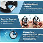 70 Mm Stainless Steel Heavy Duty Round Disc Padlock Secure Door Lock With Keys