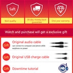Wireless Bluetooth Headphones Over-Ear Noise Canceling All Devices UK