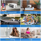 Alarm Clocks Bedside, Digital Alarm Clock Radio With Bluetooth Speaker,