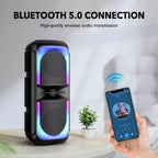High Bass TWS Wireless Bluetooth Speakers Portable Subwoofer Outdoor Party RGB