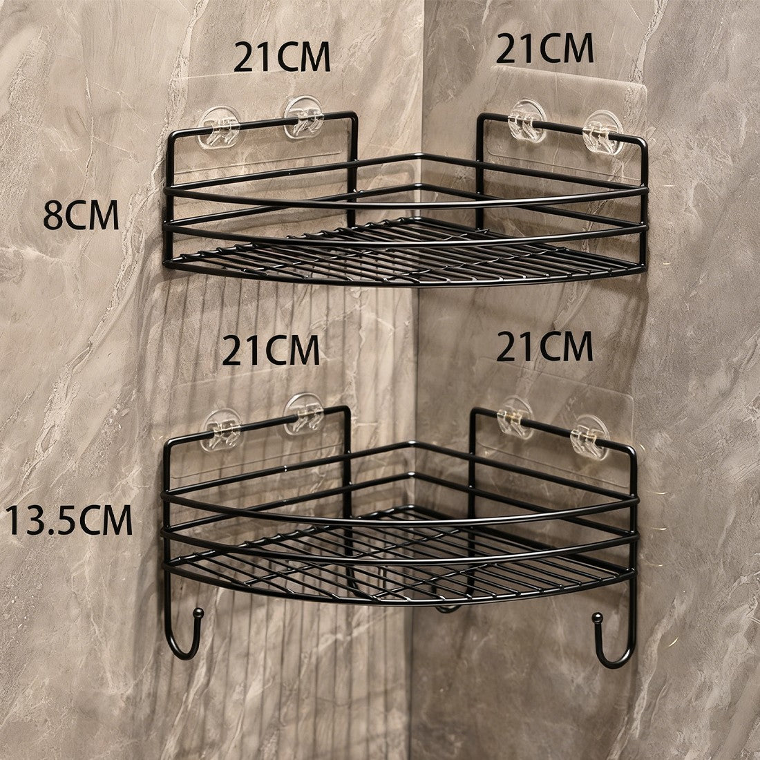 2PCS Corner Shower Rack Shelf Bathroom Storage Organiser Basket Tidy Shelf UK