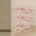 3 Tier Storage Trolley Cart On Wheels Kitchen Bathroom Laundry Narrow Space Rack