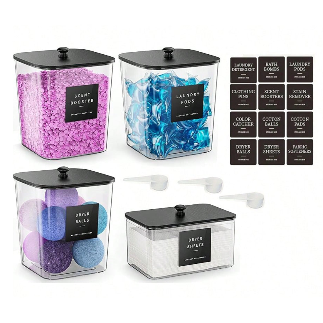 Detergent Powder Storage Box Clear Washing Powder Container