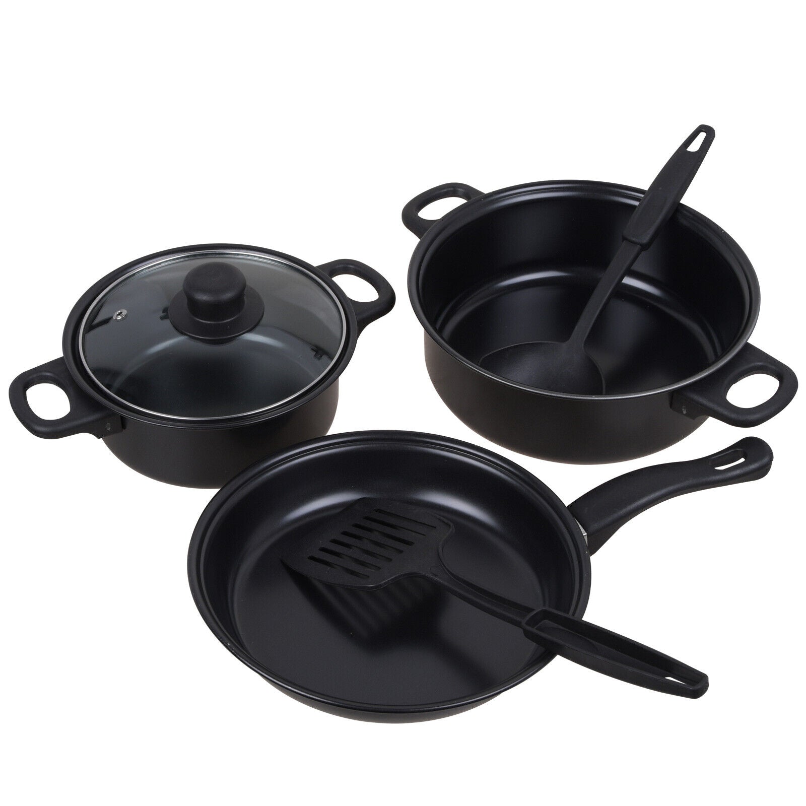 13pcs Cookware Set Pan Pot Non Stick Saucepans Frying Pan Cookware Set Glass Lid