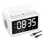 Alarm Clocks Bedside, Digital Alarm Clock Radio With Bluetooth Speaker,