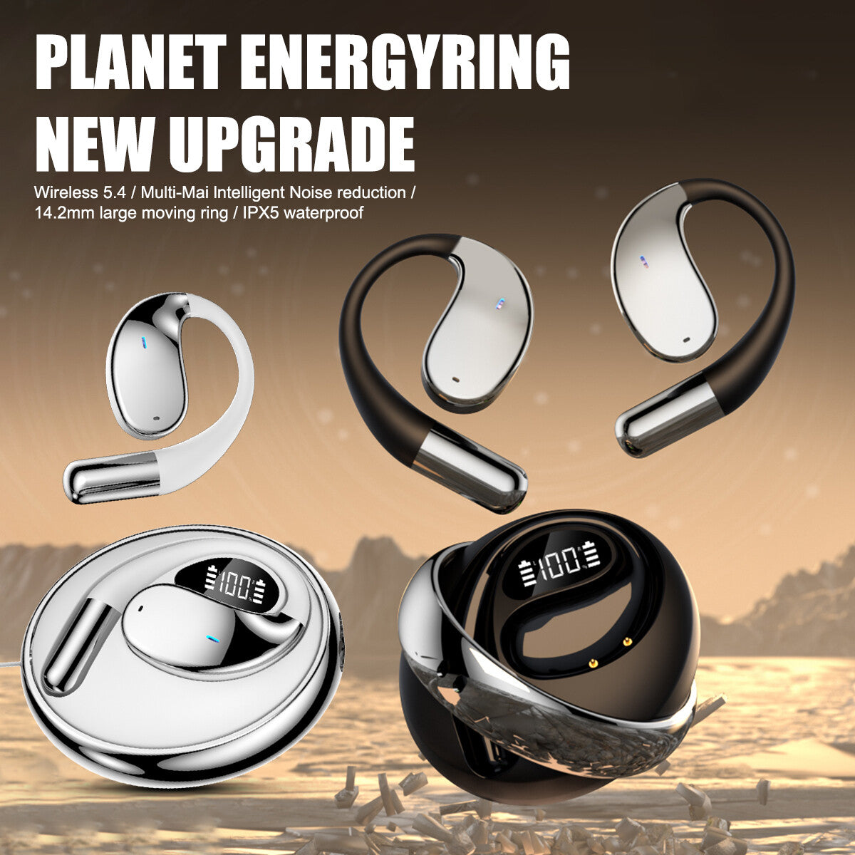 Translator Earbuds 144 Languages Bluetooth Two-Way Real Time Smart Translation