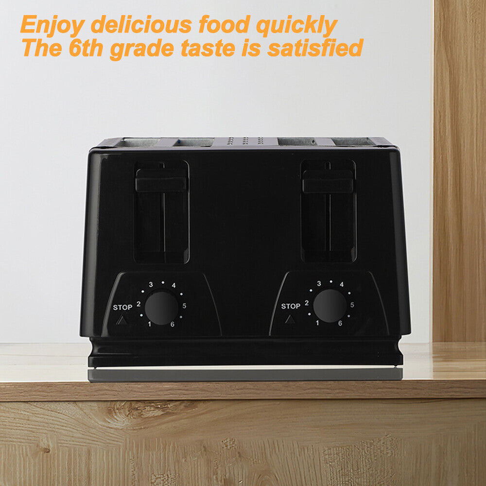 4 Slice Toaster Bread Maker Variable  Defrost Reheat Extra Wide Slot UK