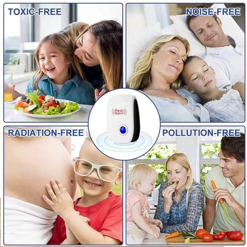 Ultrasonic Plug-In Pest Repeller - Effective Mouse, Rat, And Insect Deterrent For Home And Office Building Supplies