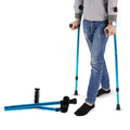 1X Height Adults Foldable Heavy Duty Walking Forearm Crutch Stick Aluminum Alloy