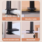 For IPad Tablet, Phones, Desktop Bed Flexible Long Arms Lazy Stand Clip Holder---Black