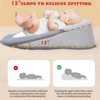 Baby Bed Acid Reflux With Strap, Baby Bed For Reducing Spit-Up, Anti Reflux HOT--58 X 38 X 17cm