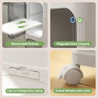2 Tiers Slim Narrow Storage Cabinet Drawer Bathroom Bedroom