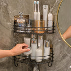 2PCS Corner Shower Rack Shelf Bathroom Storage Organiser Basket Tidy Shelf UK
