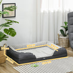 PawHut Calming Dog Bed Pet Mattress W Removable Cover, Anti-Slip Bottom, For Large Dogs, 120L X 80W X 22Hcm - Charcoal Grey