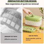 Practical Refrigerator Ice Cubes Tray System Nonslip Base Cocktails Making Tool