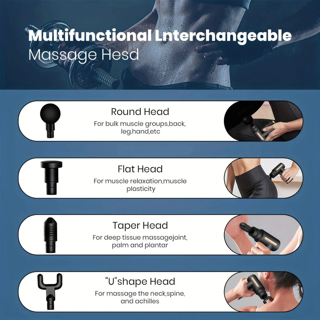 Massage Gun For Deep Muscle Relaxation, Neck Massage, Electric Fitness