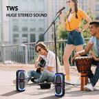 High Bass TWS Wireless Bluetooth Speakers Portable Subwoofer Outdoor Party RGB
