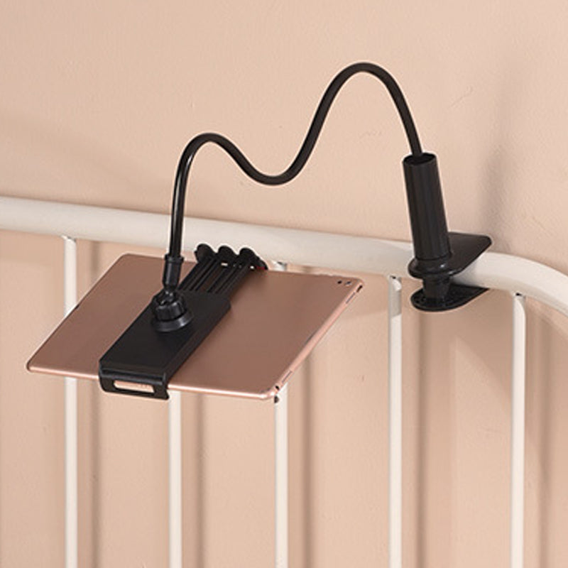 For IPad Tablet, Phones, Desktop Bed Flexible Long Arms Lazy Stand Clip Holder---Black