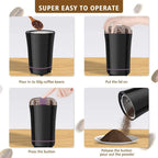 Electric Coffee Grinder, Matte Blade Mill For Coffee Bean Nut Spice Grinding