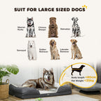 PawHut Calming Dog Bed Pet Mattress W Removable Cover, Anti-Slip Bottom, For Large Dogs, 120L X 80W X 22Hcm - Charcoal Grey