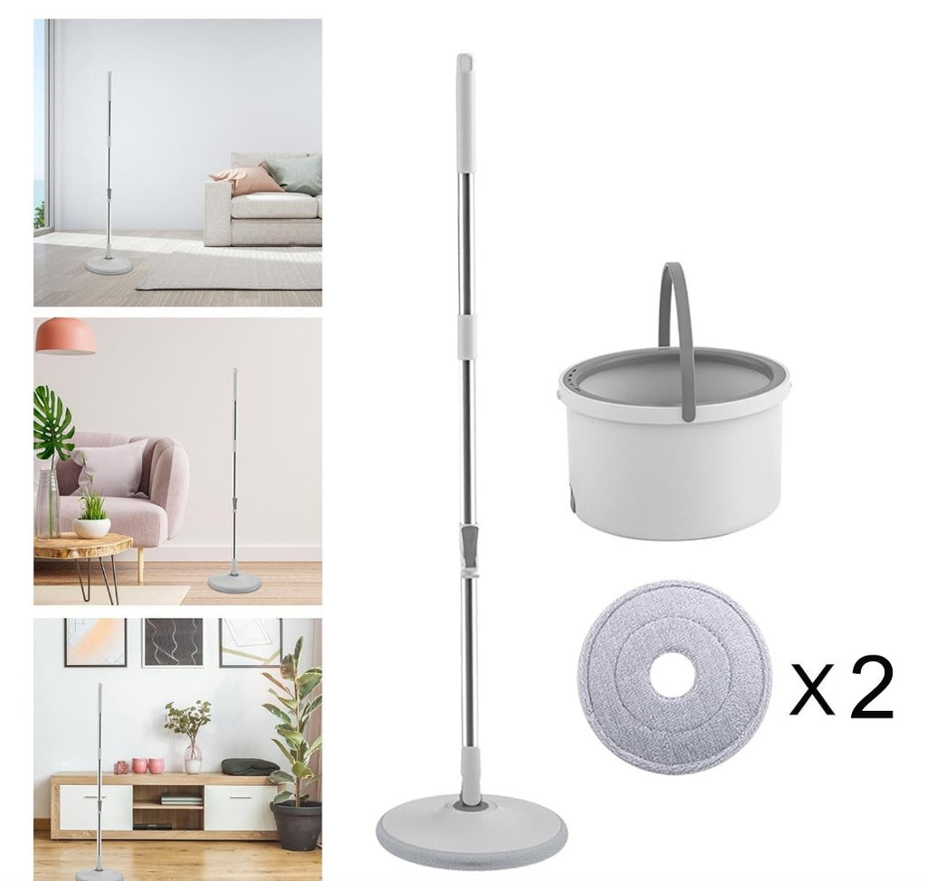 Flexible Spin Mop With Bucket Deluxe System Floor Cleaning  Mop Self Separation