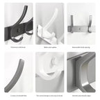1pc Wall Mount Coat Rack - Thickened Clothe Hook. Bathroom Sticky Hook & Towel Clothe Wall Hanger. Iron Crafts For Wall Hanging.