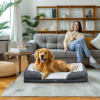 PawHut Calming Dog Bed Pet Mattress W Removable Cover, Anti-Slip Bottom, For Large Dogs, 120L X 80W X 22Hcm - Charcoal Grey