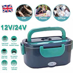 Electric Heated Lunch Box Portable Food Warmer Lunch Bento Box 12V 24V UK Plug