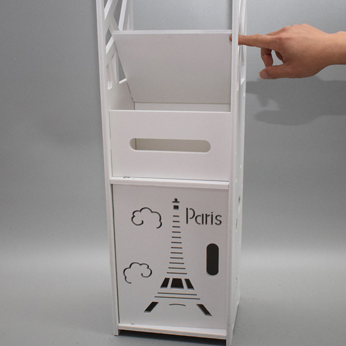 NEW Bathroom Storage Waterproof Cabinet With Paper Drawer Tall