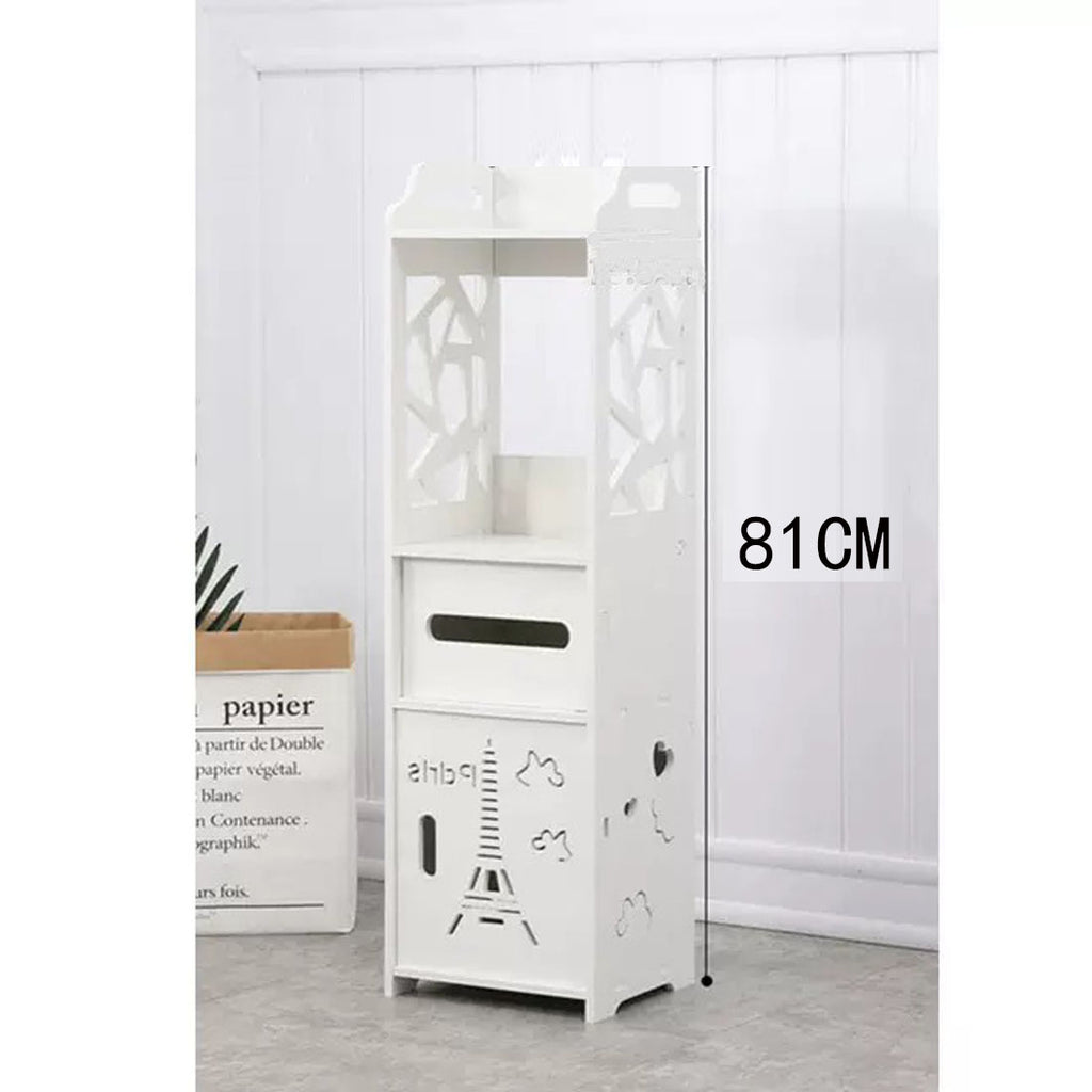 NEW Bathroom Storage Waterproof Cabinet With Paper Drawer Tall