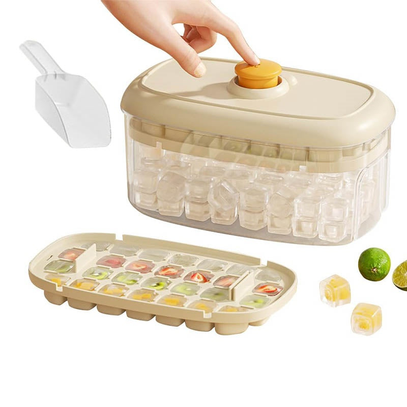 Practical Refrigerator Ice Cubes Tray System Nonslip Base Cocktails Making Tool
