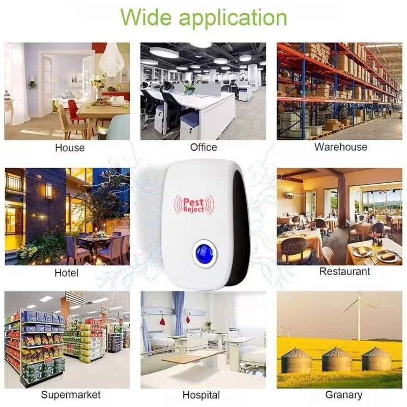 Ultrasonic Plug-In Pest Repeller - Effective Mouse, Rat, And Insect Deterrent For Home And Office Building Supplies