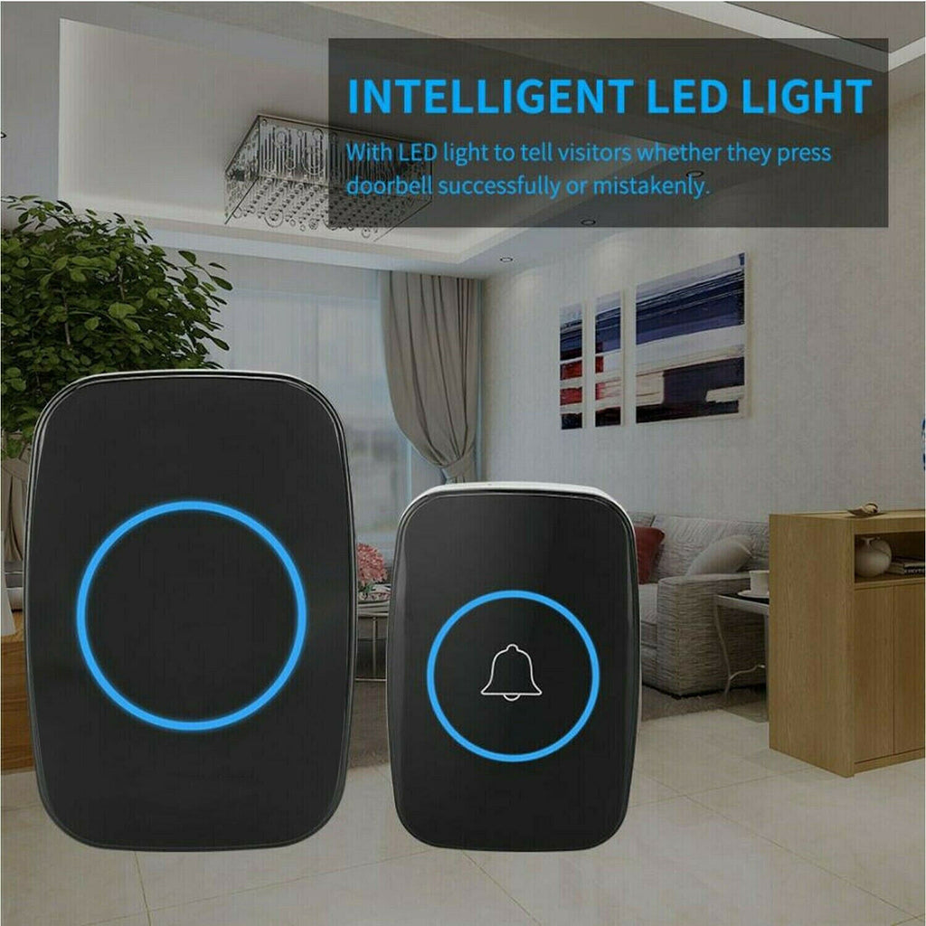 10 0 0ft Wireless Door Bells Waterproof Long Range Battery Home Cordless Doorbell