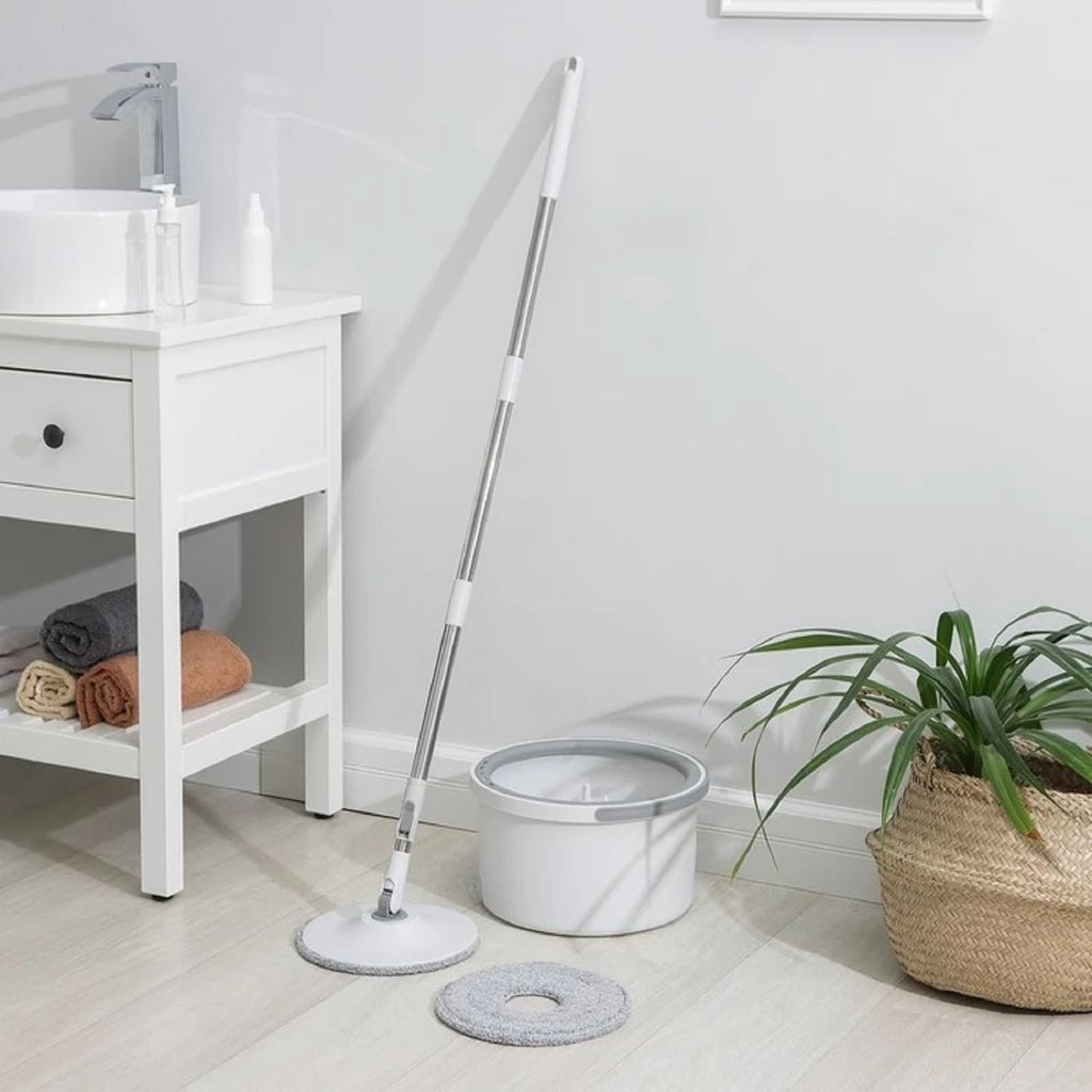 Flexible Spin Mop With Bucket Deluxe System Floor Cleaning  Mop Self Separation