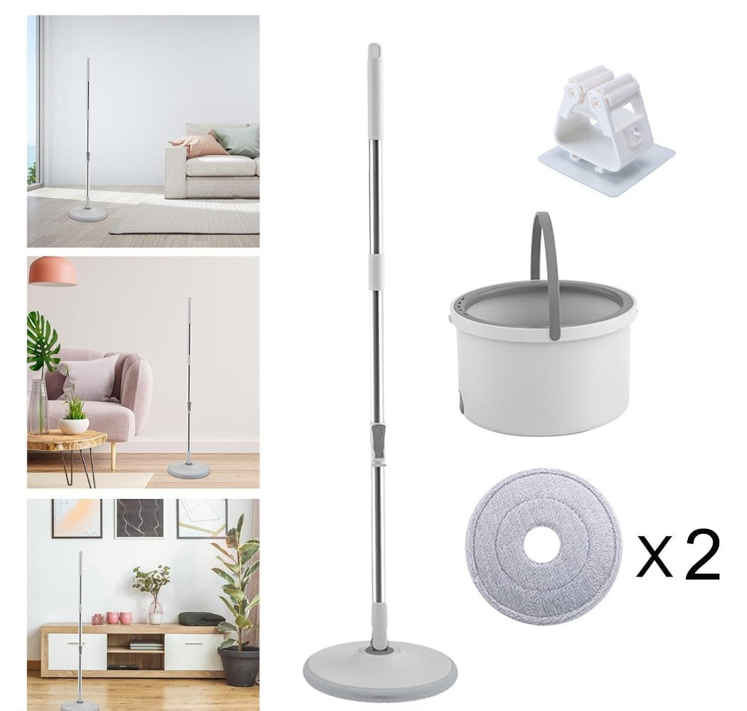 Flexible Spin Mop With Bucket Deluxe System Floor Cleaning  Mop Self Separation