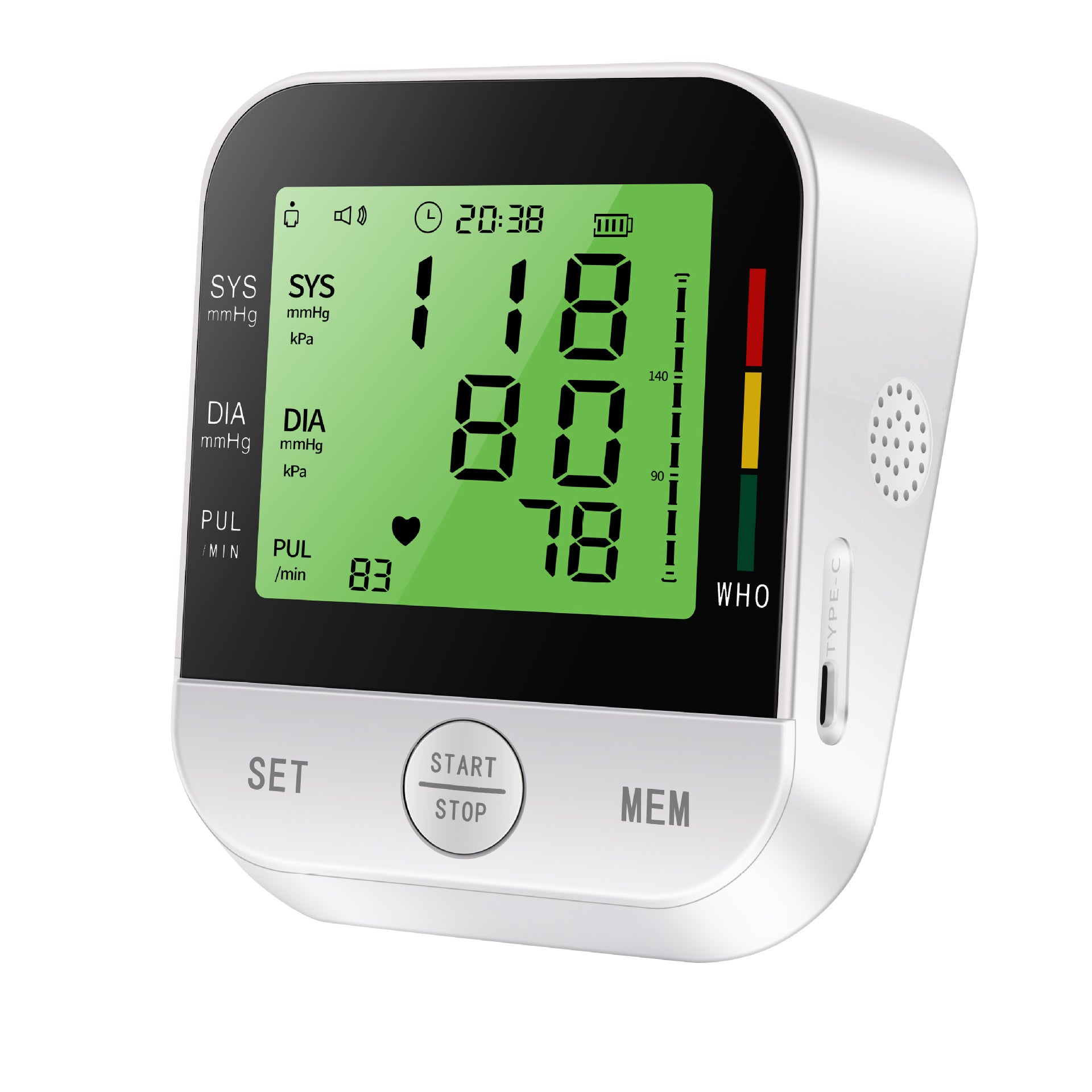 Blood Pressure Monitor Digital Automatic Blood Pressure Machine For Home Use With Large LCD Display - Upper Arm BP Monitor Meter With Cuff & Smart Save Feature  White  Plus Zero Contact Door Opener
