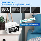 Alarm Clocks Bedside, Digital Alarm Clock Radio With Bluetooth Speaker,