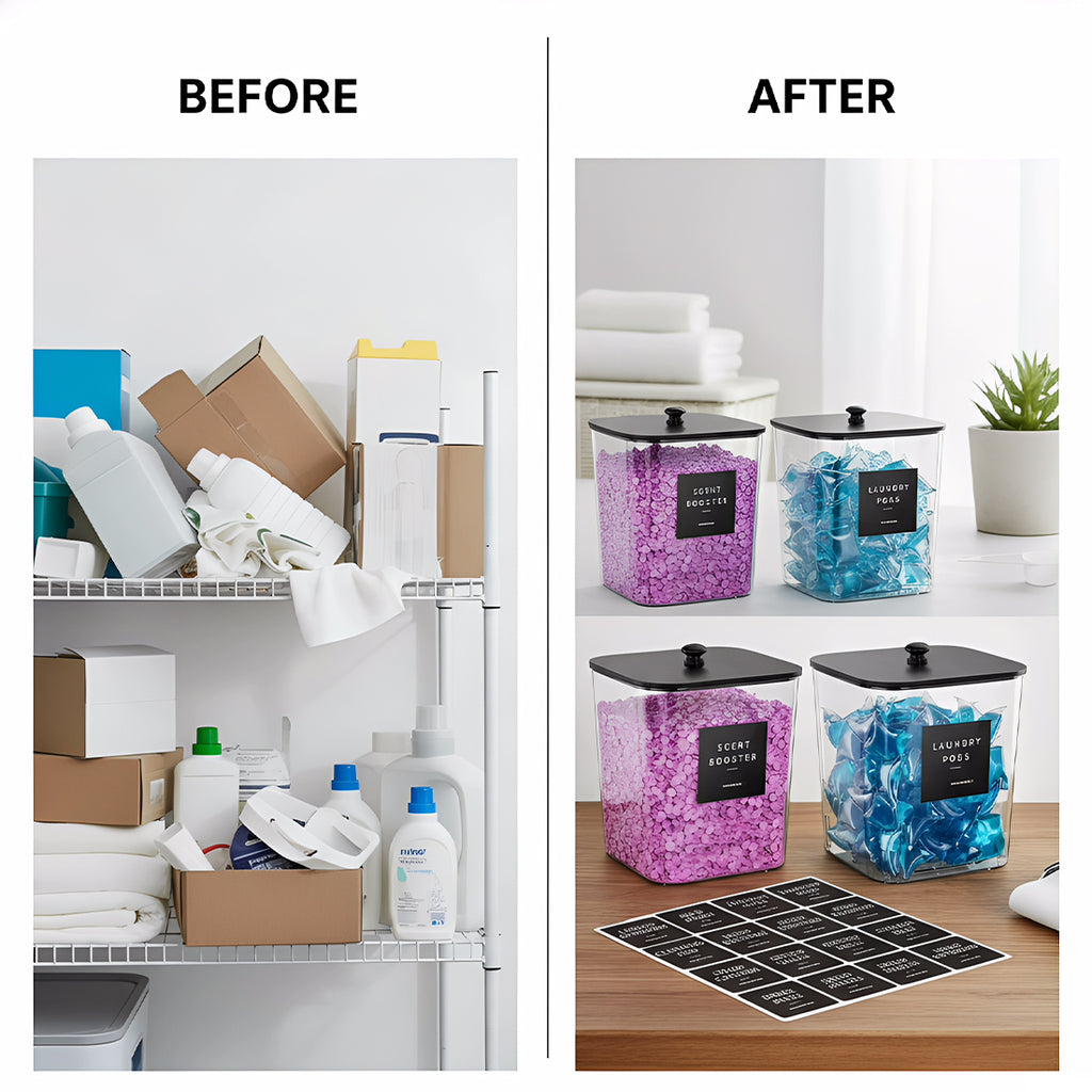 Detergent Powder Storage Box Clear Washing Powder Container